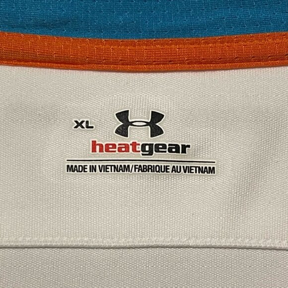 Under Armour Golf Polo Mens XL HeatGear Loose White Athletic Golf Shirt Preppy - Picture 5 of 15